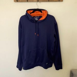 Drytek unisex hoodie blue orange u of I colors XL